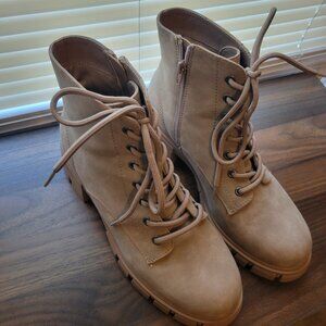 Mia Brown Combat Boots